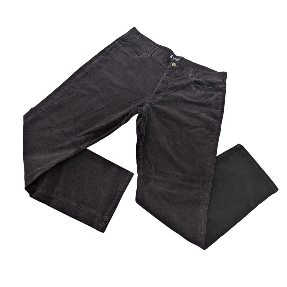 johnnie-O Corduroy Pants Mens 36x31 Gray Stretch‎ Straight Leg West Coast Prep